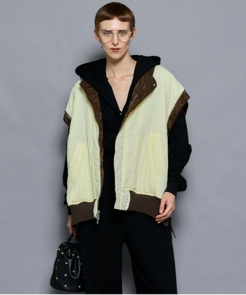 MAISON SPECIAL（メゾンスペシャル）の「Multiway Knit Collar MA-1/マルチウェイニットカラーMA-1（MA-1・レディース・ピンク/ブラウン/ブラック・FREE）」の21枚目の写真