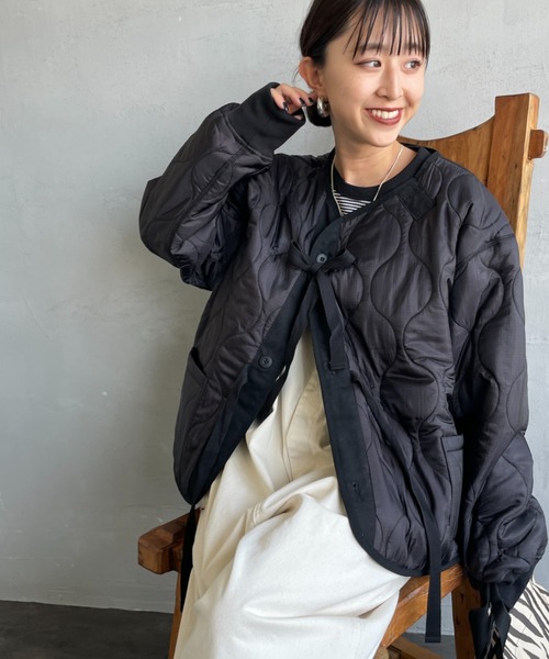M-65 ライナージャケット　キルティングジャケット　黒　ブラック　L　USA製 Rothco×US/Customized M-65 Quilted Liner Jacket(ロスコ×アス M