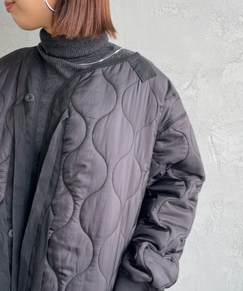 MILITARY（ミリタリー）の「[MILITARY/ミリタリー] 別注 M-65 キルティングライナージャケット（ミリタリージャケット・レディース・カーキ/ブラック/アイボリー・L/M/S）」の14枚目の写真