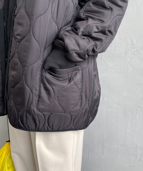 MILITARY（ミリタリー）の「[MILITARY/ミリタリー] 別注 M-65 キルティングライナージャケット（ミリタリージャケット・レディース・カーキ/ブラック/アイボリー・L/M/S）」の17枚目の写真