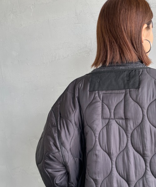 MILITARY（ミリタリー）の「[MILITARY/ミリタリー] 別注 M-65 キルティングライナージャケット（ミリタリージャケット・レディース・カーキ/ブラック/アイボリー・L/M/S）」の16枚目の写真