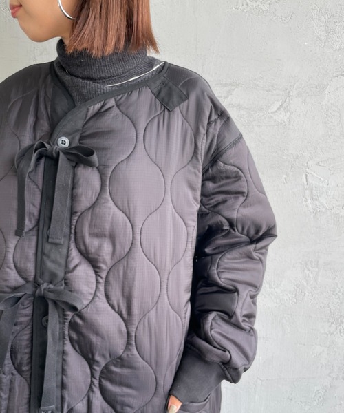 MILITARY（ミリタリー）の「[MILITARY/ミリタリー] 別注 M-65 キルティングライナージャケット（ミリタリージャケット・レディース・カーキ/ブラック/アイボリー・L/M/S）」の15枚目の写真