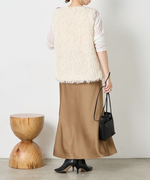 Jena espace merveilleux（ジェナ　エスパスメルヴェイユ）の「フェザージレ（ベスト・レディース・ブラック/アイボリー・FREE）」の13枚目の写真