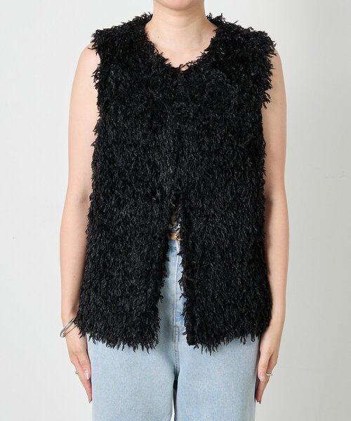 Jena espace merveilleux（ジェナ　エスパスメルヴェイユ）の「フェザージレ（ベスト・レディース・ブラック/アイボリー・FREE）」の9枚目の写真