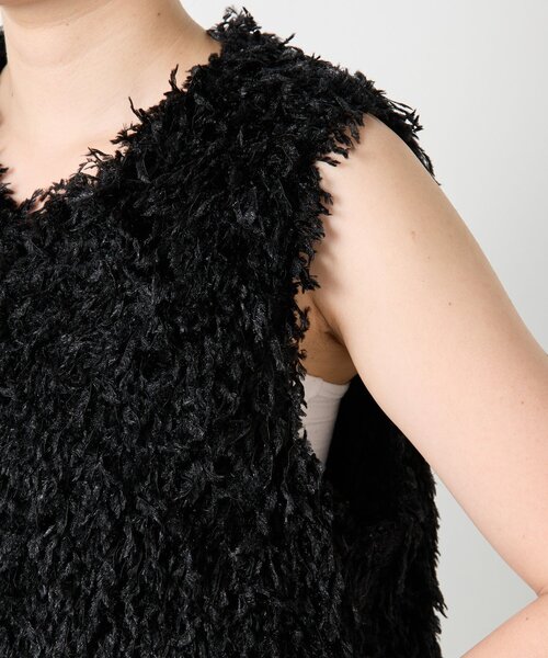 Jena espace merveilleux（ジェナ　エスパスメルヴェイユ）の「フェザージレ（ベスト・レディース・ブラック/アイボリー・FREE）」の5枚目の写真