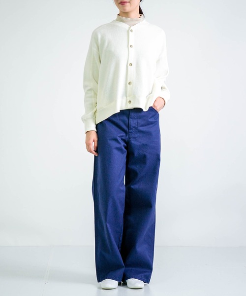 D.M.G.（ドミンゴ）の「[D.M.G. / ディーエムジー] 高密度ツイル ワークワイドパンツ（チノパンツ・レディース・オリーブ/ネイビー/アイボリー・S/L/M/SS）」の15枚目の写真