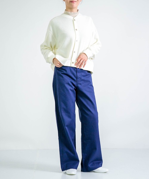 D.M.G.（ドミンゴ）の「[D.M.G. / ディーエムジー] 高密度ツイル ワークワイドパンツ（チノパンツ・レディース・オリーブ/ネイビー/アイボリー・S/L/M/SS）」の16枚目の写真