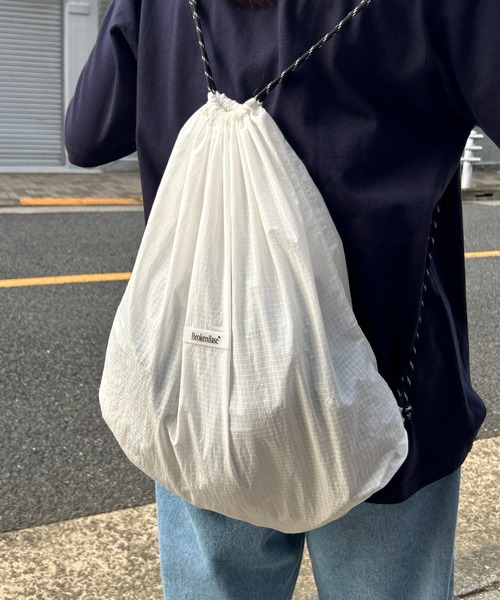 BROKEN BASE（ブロークンベース）の「Ripstop Nap Sack（ショルダーバッグ・メンズ・グレー/ホワイト/ブルー・フリー）」の2枚目の写真