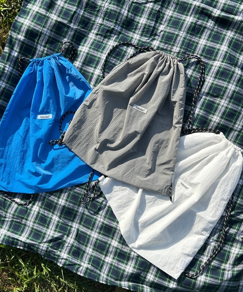 BROKEN BASE（ブロークンベース）の「Ripstop Nap Sack（ショルダーバッグ・メンズ・グレー/ホワイト/ブルー・フリー）」の16枚目の写真