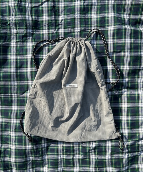 BROKEN BASE（ブロークンベース）の「Ripstop Nap Sack（ショルダーバッグ・メンズ・グレー/ホワイト/ブルー・フリー）」の18枚目の写真