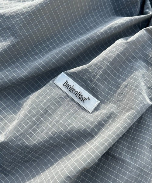 BROKEN BASE（ブロークンベース）の「Ripstop Nap Sack（ショルダーバッグ・メンズ・グレー/ホワイト/ブルー・フリー）」の5枚目の写真