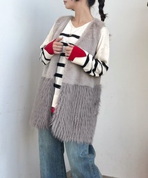 Q | ニットファーベスト(ベスト)