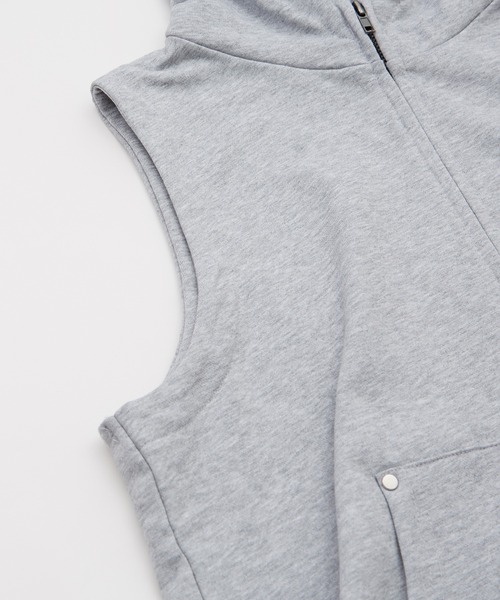 improves（インプローブス）の「ノースリーブ 裏毛スウェット ジップパーカー（ベスト・メンズ・杢グレー/ブラック・MEDIUM/LARGE）」の15枚目の写真