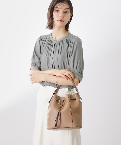 THE SHOP TK （ザ ショップ ティーケー ）の「巾着2WAYショルダーバッグ（ショルダーバッグ・レディース・ブラック/ブラウン系/ワインレッド・00）」の10枚目の写真