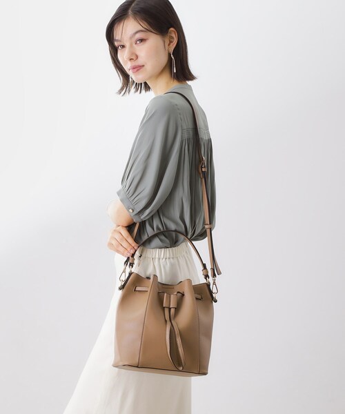 THE SHOP TK （ザ ショップ ティーケー ）の「巾着2WAYショルダーバッグ（ショルダーバッグ・レディース・ブラック/ブラウン系/ワインレッド・00）」の11枚目の写真