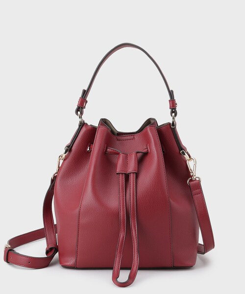 THE SHOP TK （ザ ショップ ティーケー ）の「巾着2WAYショルダーバッグ（ショルダーバッグ・レディース・ブラック/ブラウン系/ワインレッド・00）」の14枚目の写真