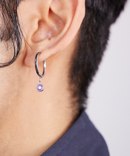 チャイハネ（チャイハネ）の「【チャイハネ】ユニテールMEN'Sピアス（ピアス（両耳用）・メンズ・パープル/ターコイズブルー/イエロー系その他・FREE）」の5枚目の写真