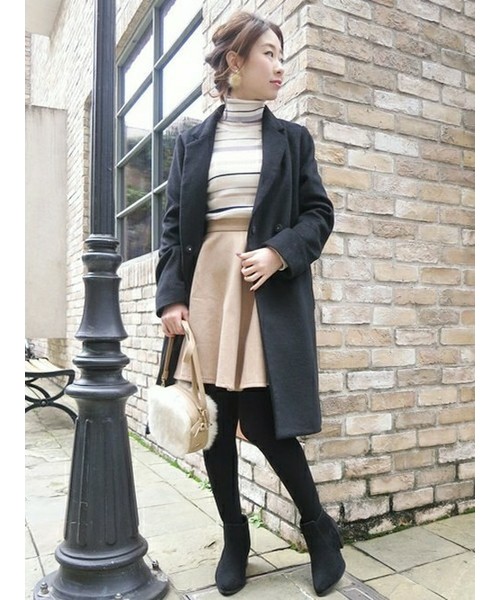 Chico（チコ）の「【who's who Chico】マルチボーダーリブハイネックニット（ニット/セーター・レディース・カーキ/ベージュ/グレー/クリーム・FREE）」の7枚目の写真