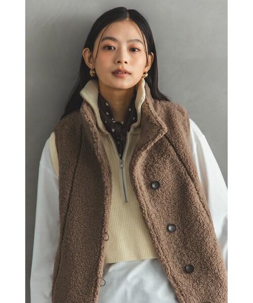 アトリエGG フィールド ボア ベスト 美品！ 19ハーフ エフリード refined works リファインドワークス レディース ボア