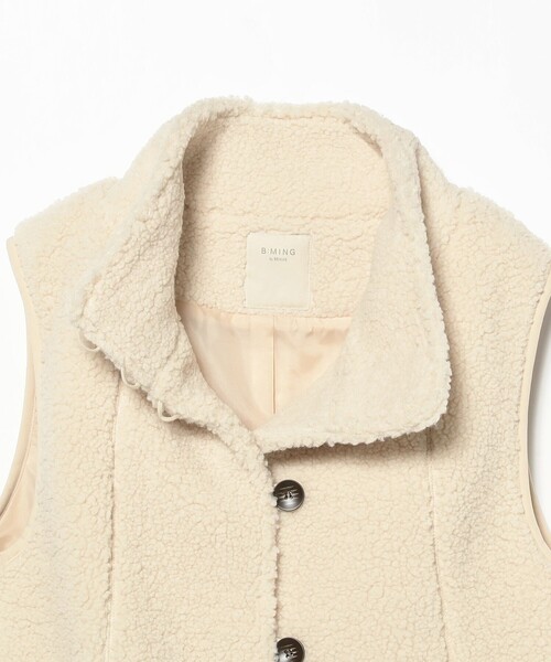 B:MING by BEAMS（ビーミングバイビームス）の「ボア ベスト（ベスト・レディース・ホワイト系その他5/ブラウン系その他4・SMALL/MEDIUM）」の4枚目の写真