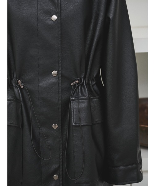 ✨新品タグ付き✨ セルフォード フェイクレザー ジャケット Aライン ポケット ZARA】ポケット付きフェイクレザージャケット 8281/275/800 (ZARA