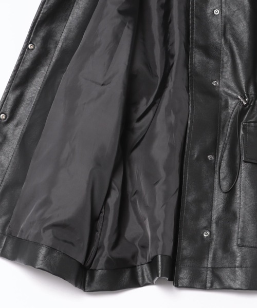 ドローストリングフェイクレザージャケット（その他アウター）｜AIC