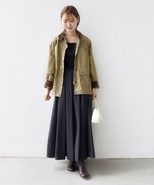 SHIPS(シップス)の「〈洗濯機可能〉テント シルエット ワーク ジャケット(その他アウター・レディース・ライトブラウン/ナチュラル・ONE SIZE)」の6枚目の写真