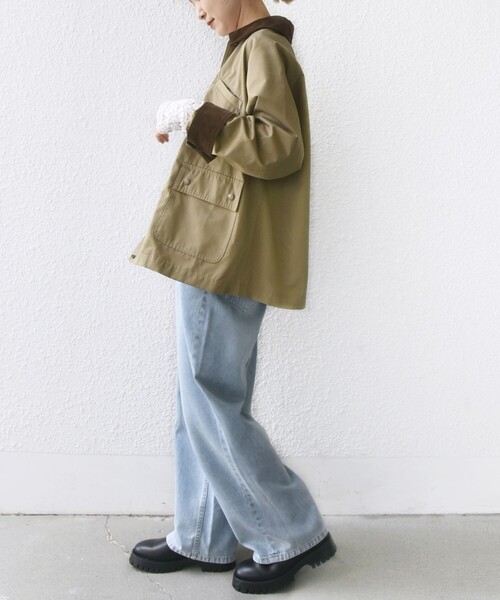 SHIPS(シップス)の「〈洗濯機可能〉テント シルエット ワーク ジャケット(その他アウター・レディース・ライトブラウン/ナチュラル・ONE SIZE)」の21枚目の写真