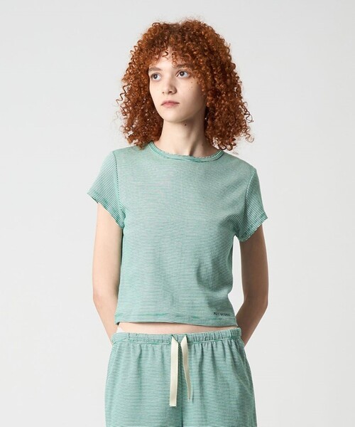 PETIT BATEAU（プチバトー）の「【別注】＜PETIT BATEAU for 6＞SHORT SLEEVE T-SHIRT/Tシャツ（Tシャツ/カットソー・レディース・ホワイト/ネイビー/その他1/ケリーグリーン・FREE）」の3枚目の写真