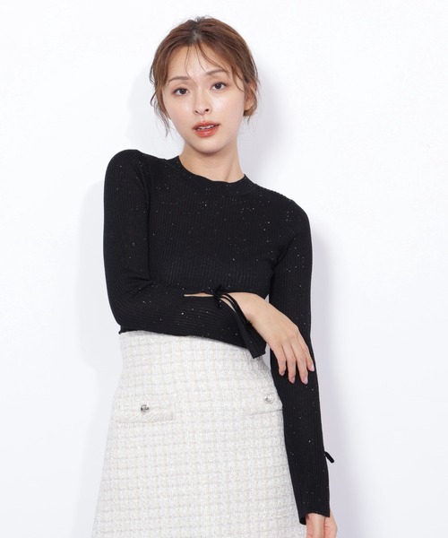 JILL by JILL STUART(ジルバイジルスチュアート)の「◇スパンコールコンパクトリブニット(ニット/セーター・レディース・ホワイト/グリーン/ブラック・FREE)」の19枚目の写真