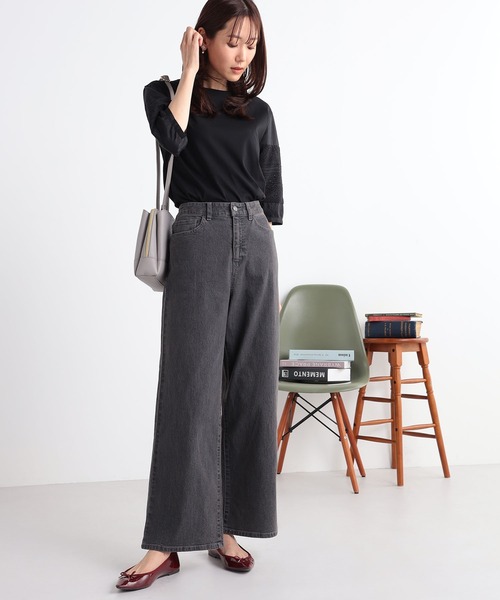 GALLORIA（ギャローリア）の「袖レースプルオーバー（Tシャツ/カットソー・レディース・ブラック/オフホワイト/マスタード・M/S/LL/L）」の11枚目の写真