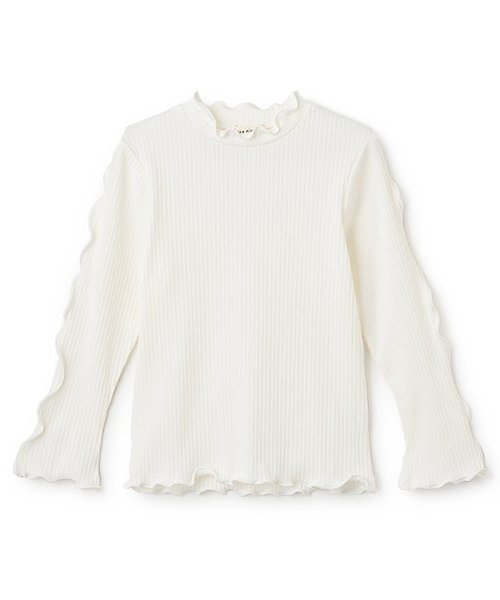 Lycee mine(リセマイン)の「テレコタートルネック(Tシャツ/カットソー・キッズ・ブラック/アイボリー/ブルーグレー/キャメル/スモークピンク・140cm/130cm/110cm/120cm/100cm/150cm)」の6枚目の写真