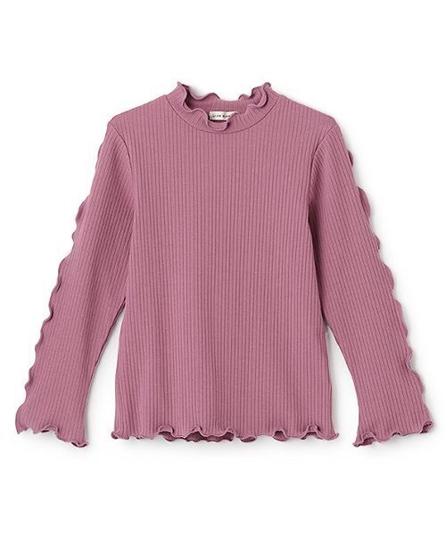 Lycee mine(リセマイン)の「テレコタートルネック(Tシャツ/カットソー・キッズ・ブラック/アイボリー/ブルーグレー/キャメル/スモークピンク・140cm/130cm/110cm/120cm/100cm/150cm)」の7枚目の写真