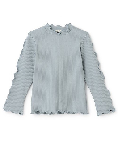 Lycee mine(リセマイン)の「テレコタートルネック(Tシャツ/カットソー・キッズ・ブラック/アイボリー/ブルーグレー/キャメル/スモークピンク・140cm/130cm/110cm/120cm/100cm/150cm)」の10枚目の写真