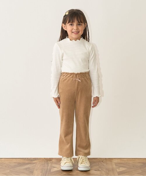 Lycee mine(リセマイン)の「テレコタートルネック【子供服】【キッズ】【女の子】(Tシャツ/カットソー・キッズ・ブラック/アイボリー/ブルーグレー/キャメル/スモークピンク・140cm/130cm/110cm/120cm/100cm/150cm)」の7枚目の写真