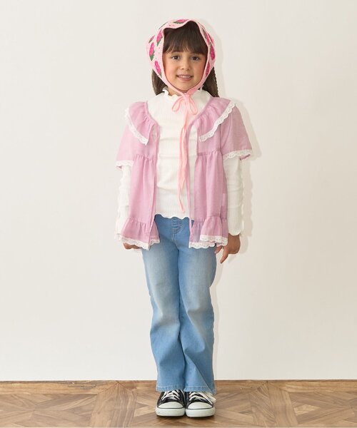 Lycee mine（リセマイン）の「テレコタートルネック（Tシャツ/カットソー・キッズ・ブラック/アイボリー/ブルーグレー/キャメル/スモークピンク・140cm/130cm/110cm/120cm/100cm/150cm）」の21枚目の写真