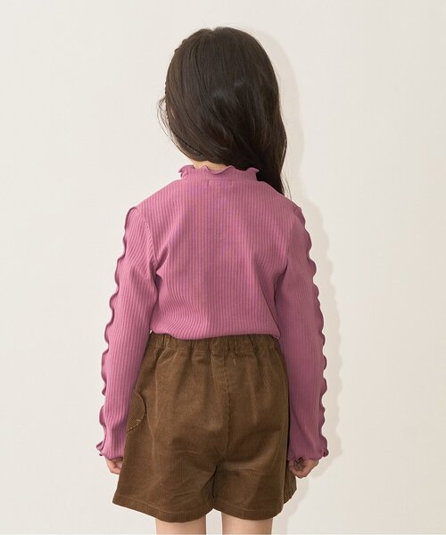 Lycee mine（リセマイン）の「テレコタートルネック（Tシャツ/カットソー・キッズ・ブラック/アイボリー/ブルーグレー/キャメル/スモークピンク・140cm/130cm/110cm/120cm/100cm/150cm）」の20枚目の写真