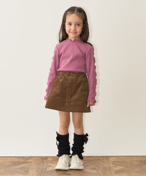 Lycee mine（リセマイン）の「テレコタートルネック（Tシャツ/カットソー・キッズ・ブラック/アイボリー/ブルーグレー/キャメル/スモークピンク・140cm/130cm/110cm/120cm/100cm/150cm）」の19枚目の写真