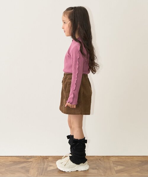 Lycee mine（リセマイン）の「テレコタートルネック（Tシャツ/カットソー・キッズ・ブラック/アイボリー/ブルーグレー/キャメル/スモークピンク・140cm/130cm/110cm/120cm/100cm/150cm）」の18枚目の写真