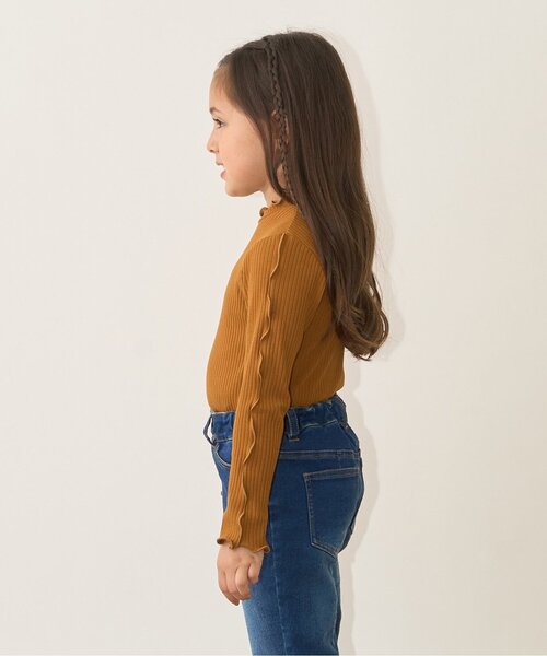 Lycee mine（リセマイン）の「テレコタートルネック（Tシャツ/カットソー・キッズ・ブラック/アイボリー/ブルーグレー/キャメル/スモークピンク・140cm/130cm/110cm/120cm/100cm/150cm）」の17枚目の写真