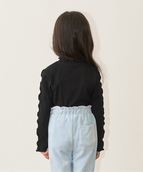 Lycee mine（リセマイン）の「テレコタートルネック（Tシャツ/カットソー・キッズ・ブラック/アイボリー/ブルーグレー/キャメル/スモークピンク・140cm/130cm/110cm/120cm/100cm/150cm）」の10枚目の写真