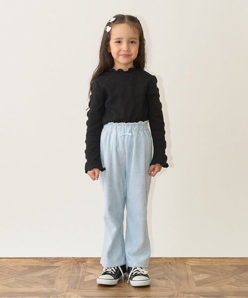 Lycee mine（リセマイン）の「テレコタートルネック（Tシャツ/カットソー・キッズ・ブラック/アイボリー/ブルーグレー/キャメル/スモークピンク・140cm/130cm/110cm/120cm/100cm/150cm）」の11枚目の写真