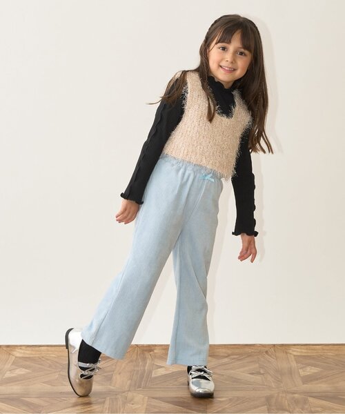 Lycee mine（リセマイン）の「テレコタートルネック（Tシャツ/カットソー・キッズ・ブラック/アイボリー/ブルーグレー/キャメル/スモークピンク・140cm/130cm/110cm/120cm/100cm/150cm）」の12枚目の写真