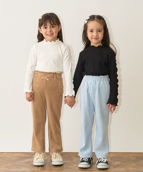 Lycee mine（リセマイン）の「テレコタートルネック（Tシャツ/カットソー・キッズ・ブラック/アイボリー/ブルーグレー/キャメル/スモークピンク・140cm/130cm/110cm/120cm/100cm/150cm）」の14枚目の写真