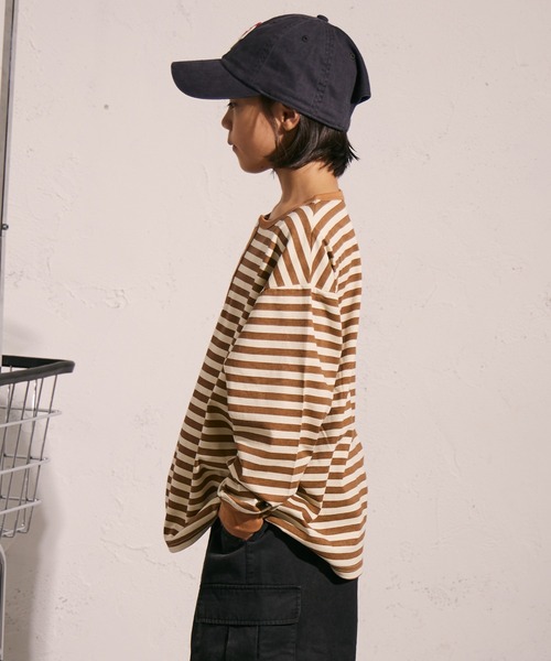 PAIRMANON STREET（ペアマノンストリート）の「【綿100%】ヘンリーネック 長袖 Tシャツ【PAIRMANON STREET】（Tシャツ/カットソー・キッズ・ブラック系その他3/ブラック/ブラウン系その他/ベージュ/グリーン系その他・100/140/110/120/130/150/160/90）」の13枚目の写真