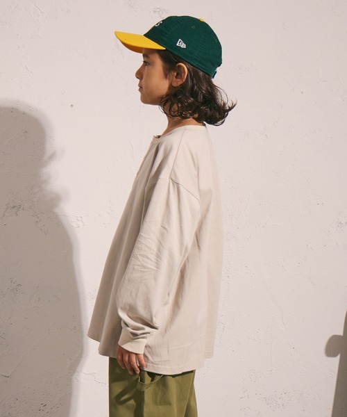 PAIRMANON STREET（ペアマノンストリート）の「【綿100%】ヘンリーネック 長袖 Tシャツ【PAIRMANON STREET】（Tシャツ/カットソー・キッズ・ブラック系その他3/ブラック/ブラウン系その他/ベージュ/グリーン系その他・100/140/110/120/130/150/160/90）」の18枚目の写真