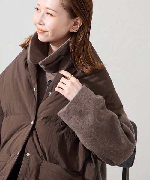 JOURNAL STANDARD（ジャーナルスタンダード）の「《追加》ナイロンタフタダウンマフラー（マフラー・レディース・ブラウン/ブラック・FREE）」の16枚目の写真