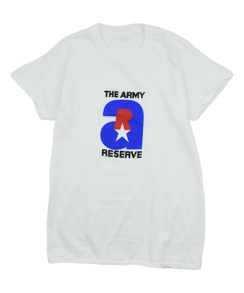 MILITARY(ミリタリー)の「【USED】80’s “The Army Reserve” ミリタリー Tシャツ(Tシャツ/カットソー・メンズ・ホワイト・LARGE)」の1枚目の写真