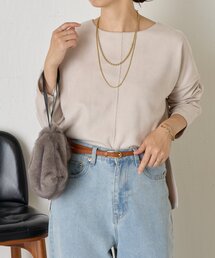 Jena espace merveilleux | バックラインスエードカットソー(Tシャツ/カットソー)