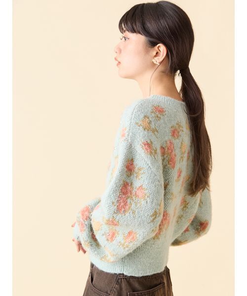 LILY BROWN(リリーブラウン)の「【LILY BROWN ×ANNA SUI】ジャガードビジューニットカーディガン(カーディガン/ボレロ・レディース・ピンク/ブラック/ライトブルー・F)」の21枚目の写真